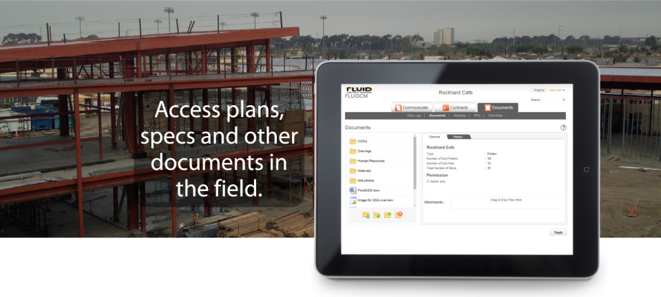 screenshot of Fluid Contract Manager